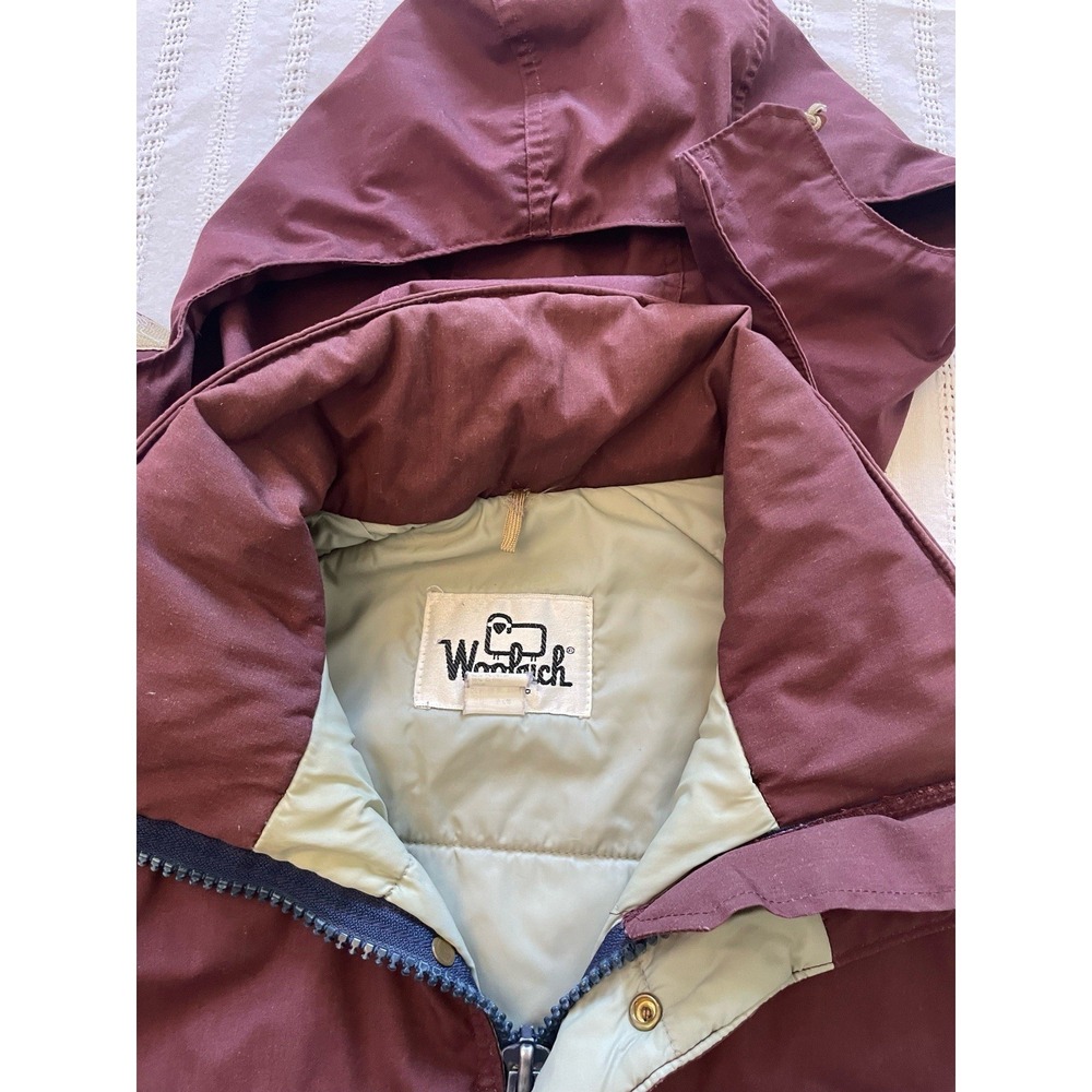 Vintage Woolrich Canvas Mountain‎ Parka/Canvas Coat. Wine Color. Size Medium. - Picture 15 of 16